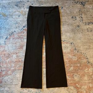 Flirtatious Brown Pinstripe Low Rise Flare Pants Y2K Size 5 Style 1117
